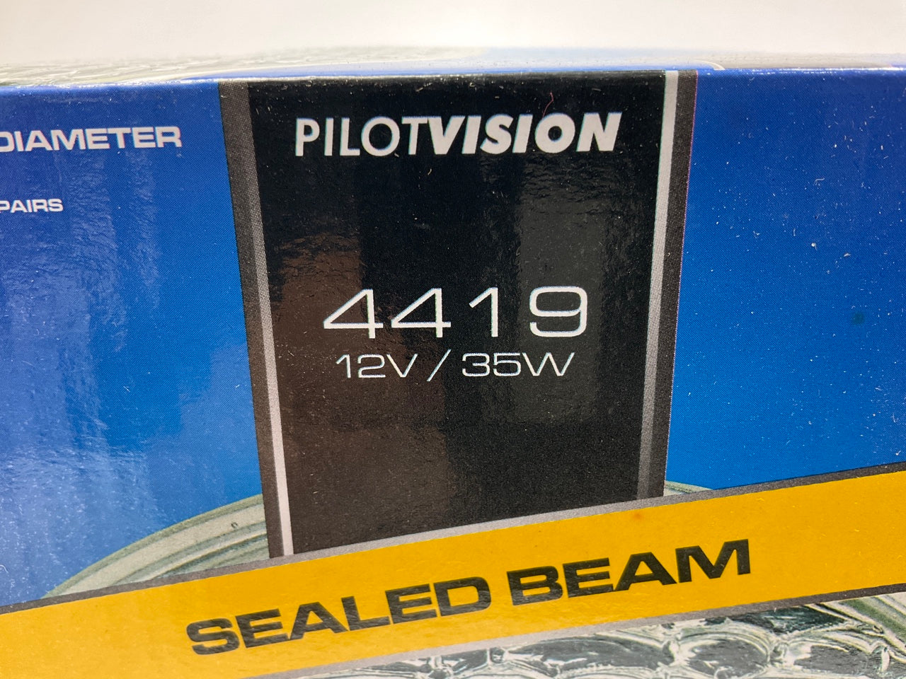 (2) Pilot 4419 Sealed Beam Headlight Lamp Light Bulb 12V 35W