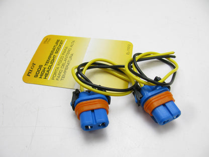 (2) Pilot 9006 Headlight Bulb Fog Light Socket Adapter Connector Wiring Harness