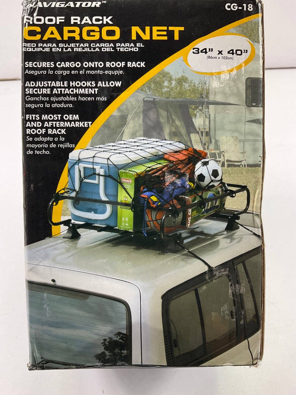 Pilot CG-18 Navigator Roof Top Carrier Cargo Net, 34''x40'' Size For Roof Rack