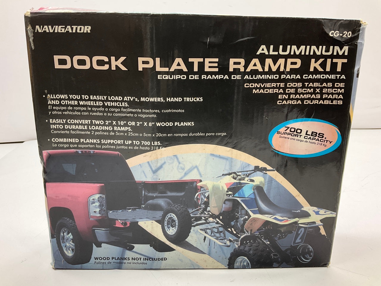 Pilot CG20 Aluminum Ramp End Kit, 700 LBs, Convert Wood Boards Into Loading Ramp