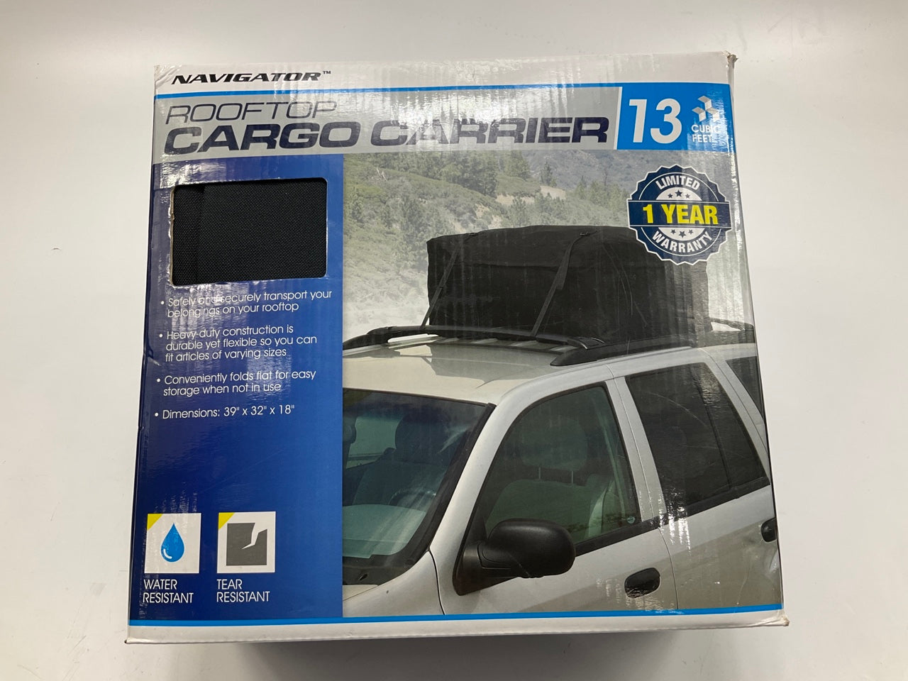 13 Cubic Feet Car Roof Top Bag Cargo Luggage Carrier For Corss Bar Basket SUV