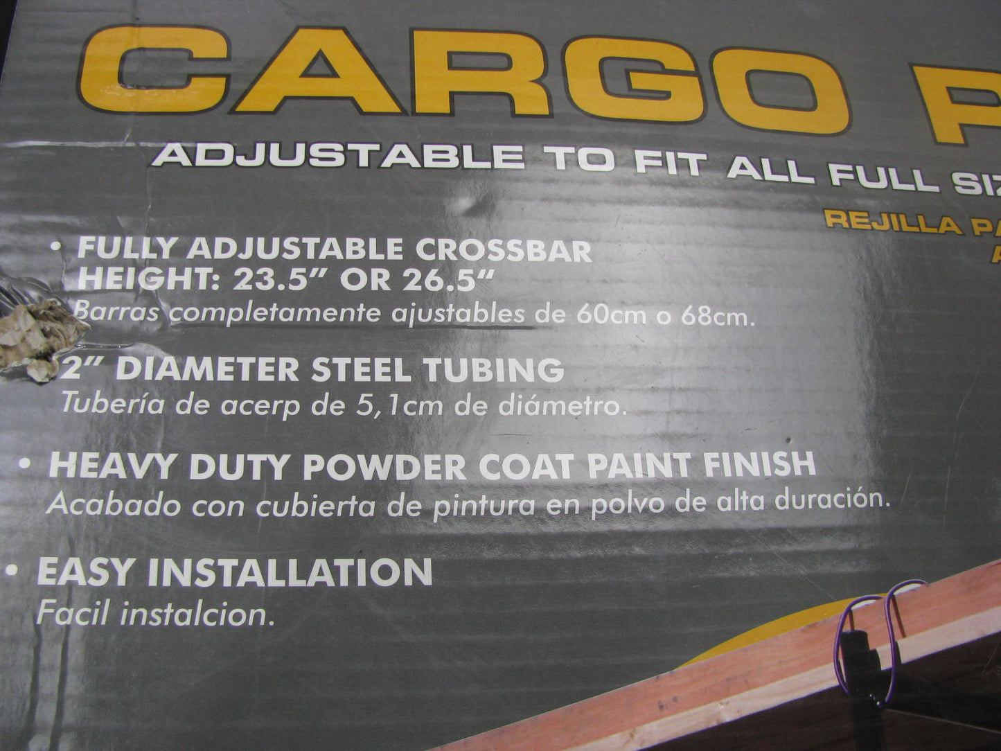 Pilot CG-902 Fully Adjustable Cross Bar Cargo Rack, 2'' Steel Tubing, 500 Lbs Cap