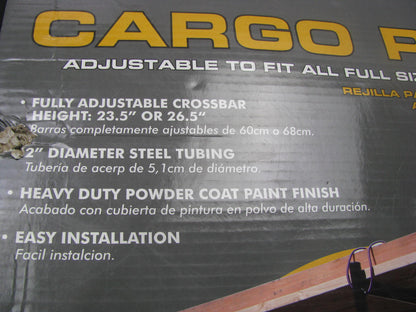 Pilot CG-902 Fully Adjustable Cross Bar Cargo Rack, 2'' Steel Tubing, 500 Lbs Cap