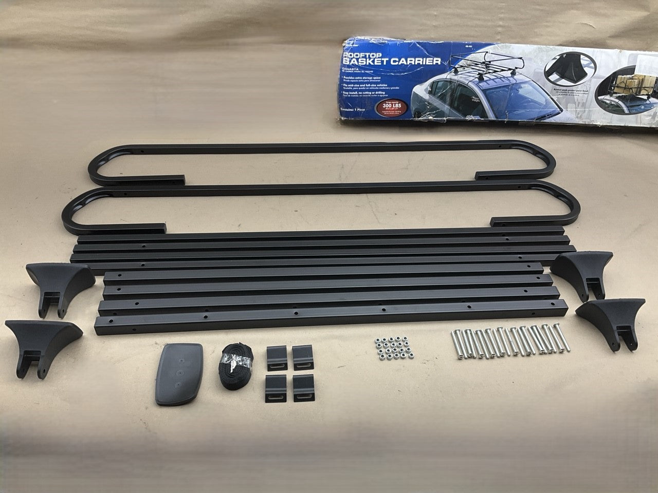 OPEN BOX  NEW Pilot CG-921 Steel Frame Roof Rack For Rooftop Cargo, 300 Lbs Cap.