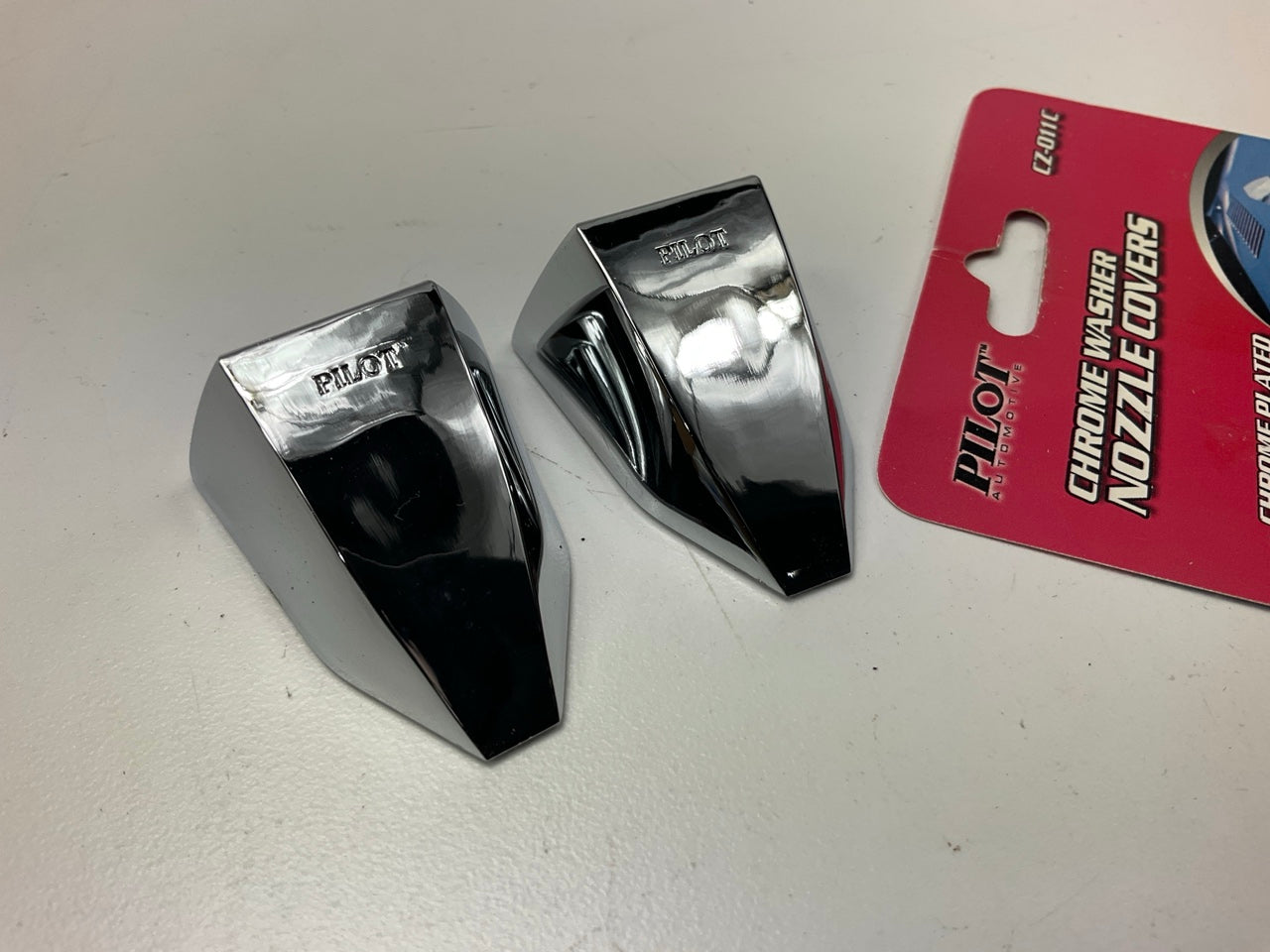 Pilot CZ-011C Universal Chrome Peel & Stick Washer Nozzle Cover