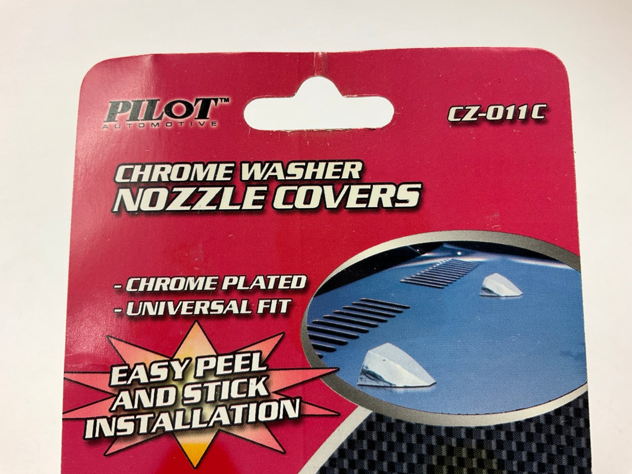 Pilot CZ-011C Universal Chrome Peel & Stick Washer Nozzle Cover
