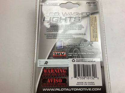 Pilot CZ-112 Windshield Washer Spray Nozzle & Powerful LED Accent Light, 12 V