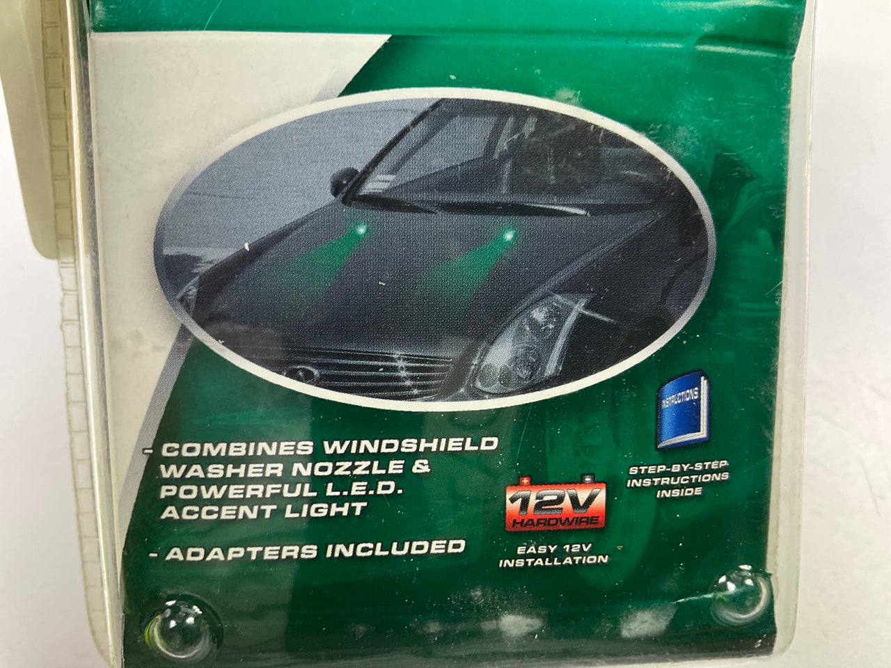 Pilot CZ-112G Windshield Washer Spray Nozzle Lights, Green LED - 2 PACK
