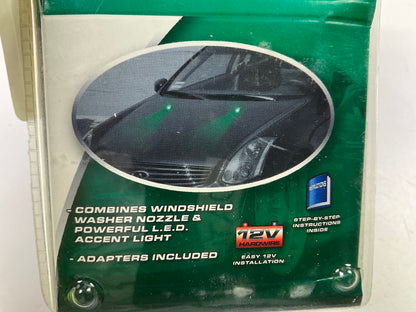 Pilot CZ-112G Windshield Washer Spray Nozzle Lights, Green LED - 2 PACK