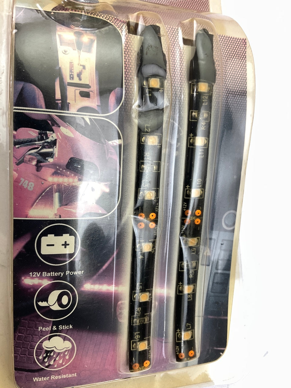 Pilot CZ-176P LED Flex Light Strip, Pink, 2PC X 4'', 12V
