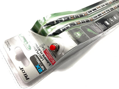 Pilot CZ-177G GREEN LED Flex Light Strips, 2 X 12''