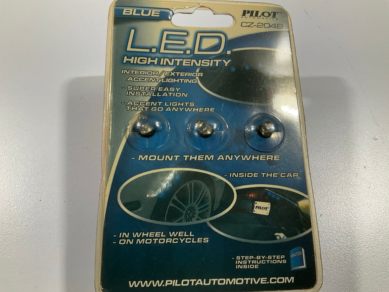 Pilot CZ-204B High Intensity Blue LED Accent Lights 12V 3PC