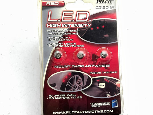 Pilot CZ-204R High Intensity LED Accent Lights, Round Light Pods Red