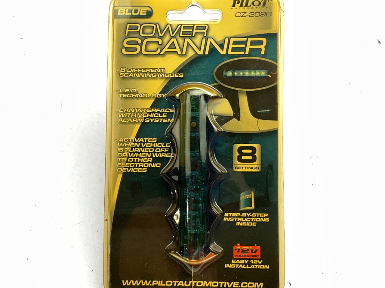 Pilot CZ-209B - LED Light Scanner, Blue Light, Interior Ambient Lighting Car