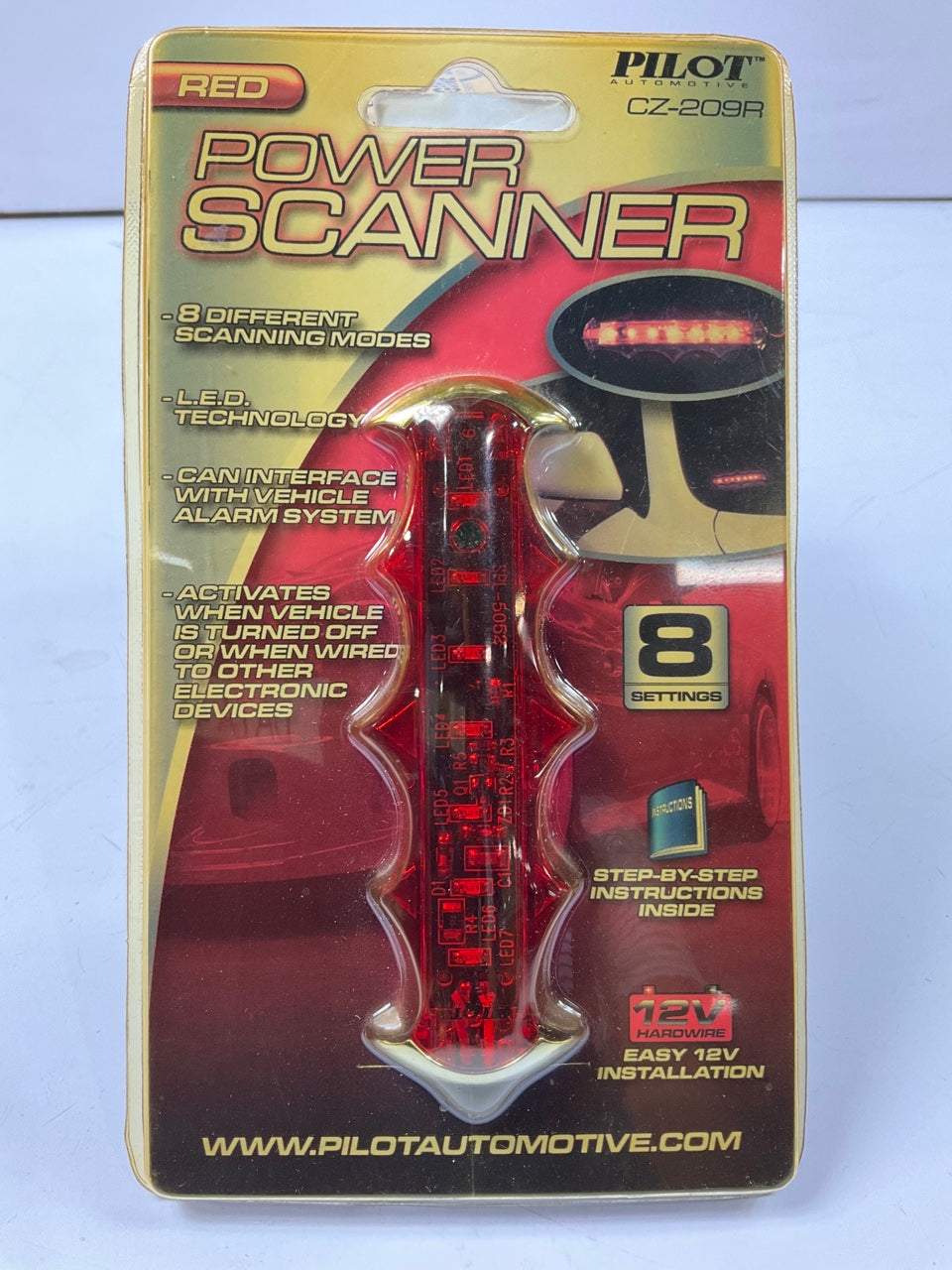 Pilot CZ-209R Anti-Theft LED Red Theft Deterrent / Auxiliary Light Scanner