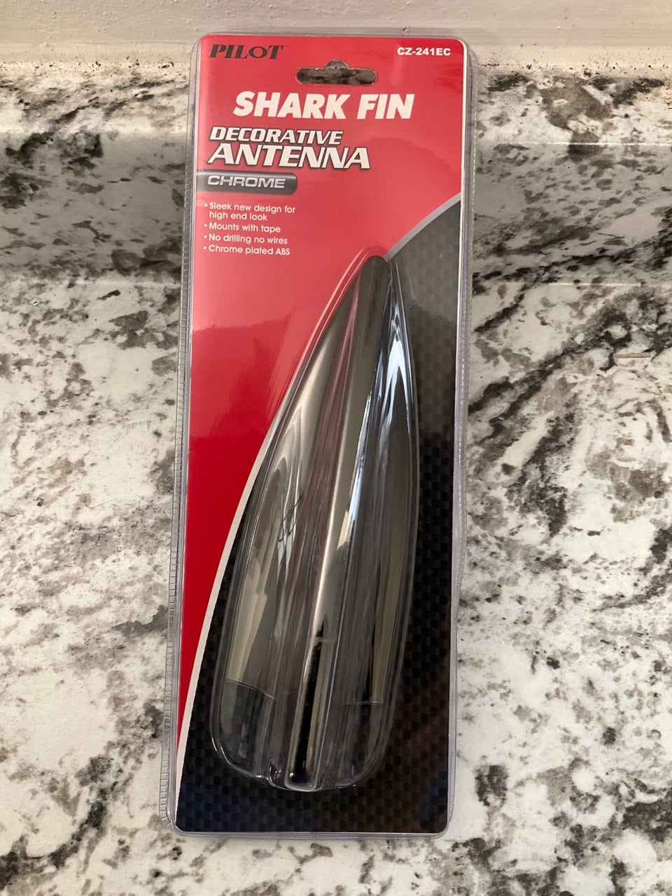 Pilot CZ-241EC DECORATIVE (NON-FUNCTIONAL) Black Chrome Shark Fin Antenna