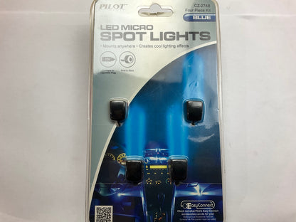 Pilot CZ-274B Quad Micro Spot Blue LED Lights, 4PC, 12V