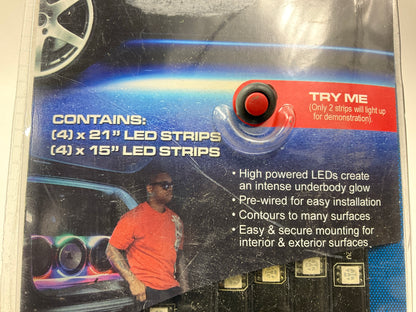 Pilot CZ-3053B LED Light Flex Strip Underbody Lights Kit - Blue, 12 Feet Total