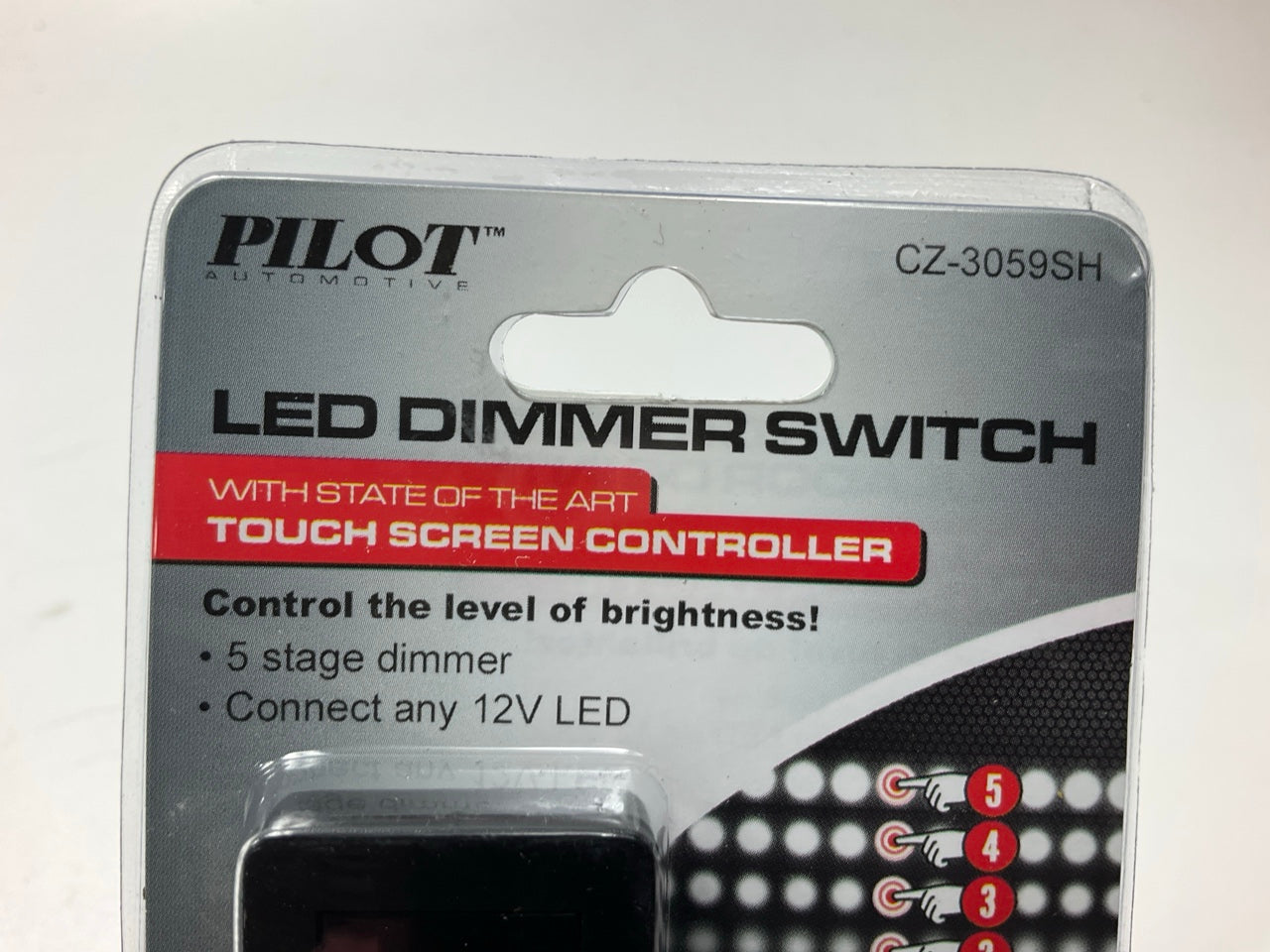 Pilot CZ-3059SH I-Touch Screen Dimmer LED Buttonless Switch - 5 Stages