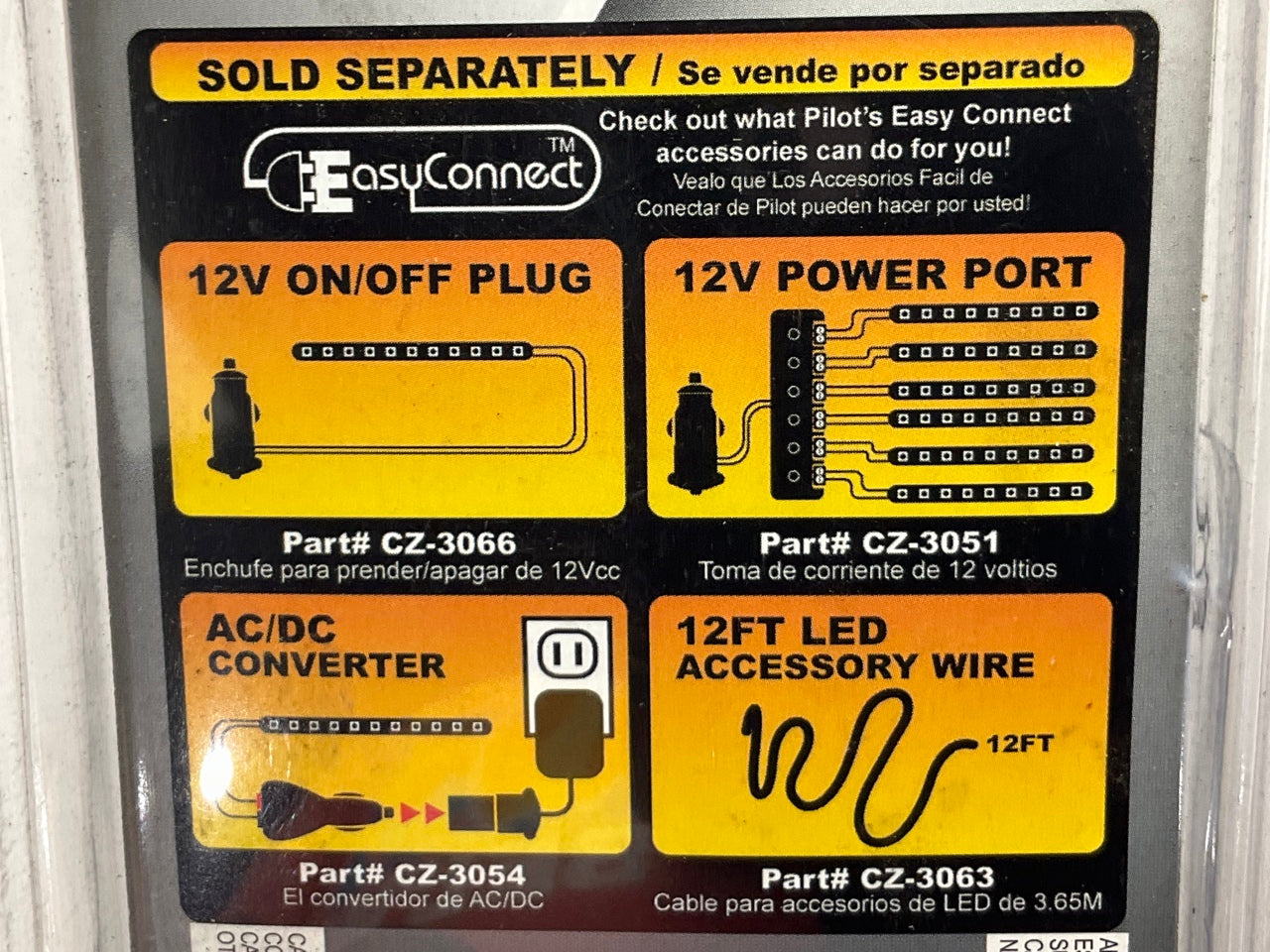 Pilot CZ-3066 12V On/Off Cigarette Power Plug, 12V 3' Feet Long Wire Lead, Black