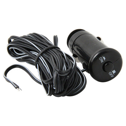 Pilot CZ-3066 12V On/Off Cigarette Power Plug, 12V 3' Feet Long Wire Lead, Black