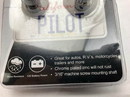 Pilot CZ-3100W 2 PC, Lighted License Plate Bolt Kit, 12V, Thread 3/16''