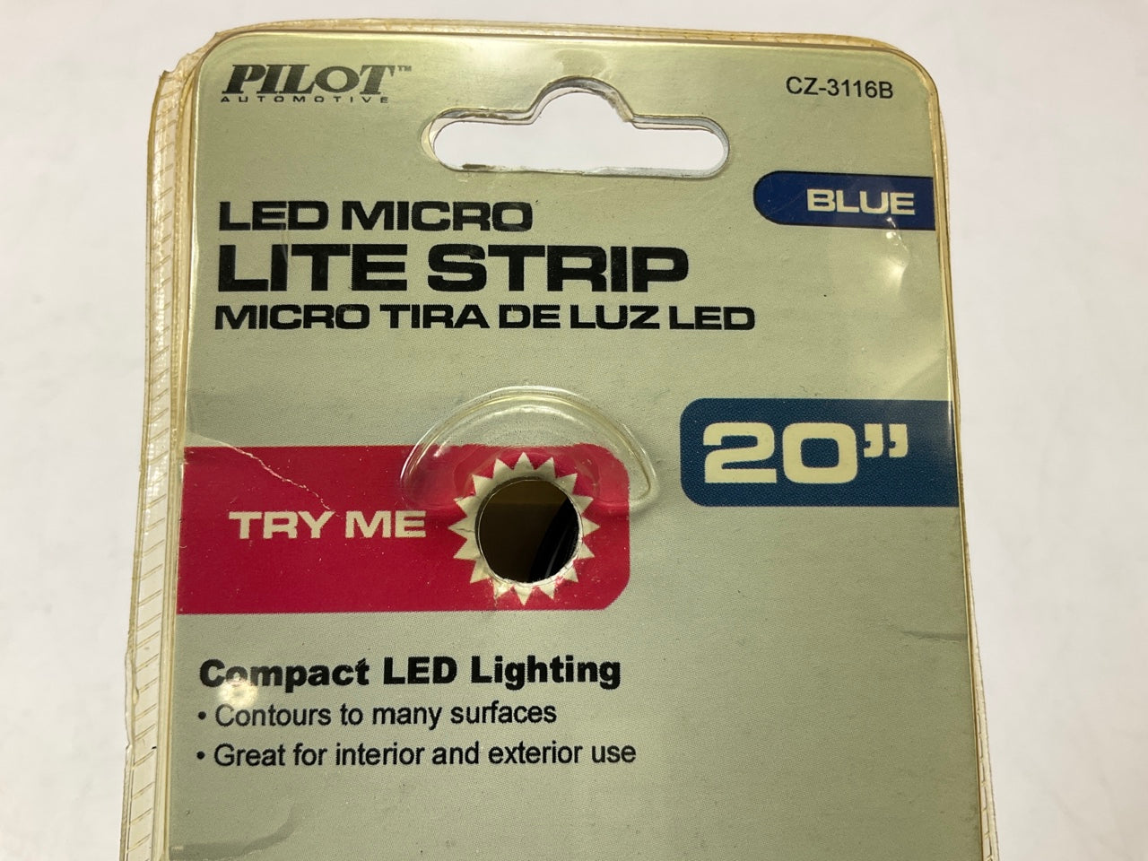 Pilot CZ-3116B Micro Blue LED Light Strip 20'' 12V