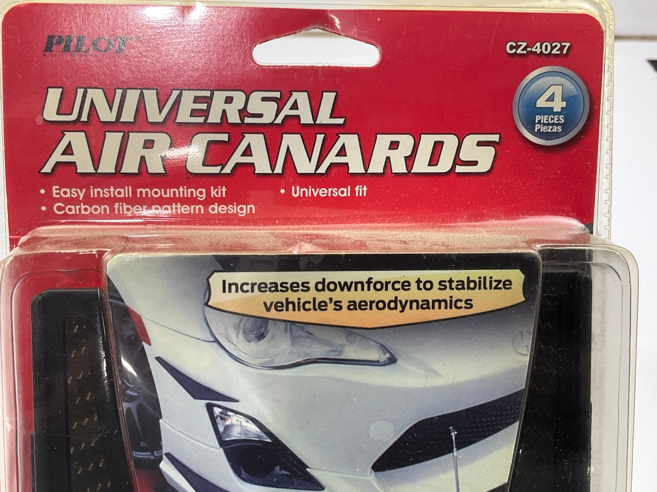 Pilot CZ-4027 Universal Air Canards Kit With Carbon Apperance, 4 PC
