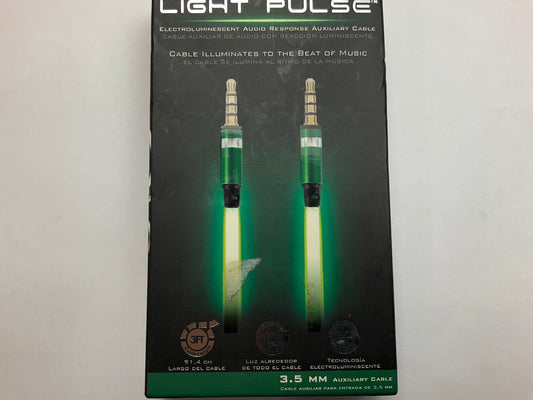 Pilot EL-1301G Lectroluminescent V2 Audio Response Auxiliary Cable, Green, 3.5mm