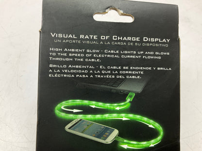 Pilot EL-1400G Micro USB Data Sync Charger Green LED Light Cable