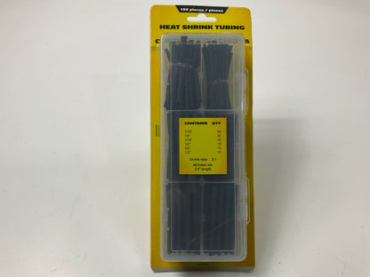 Pilot EL-180 2.5'' Heat Shrink Tubes, Black, 158 Piece Heat Shrink Tubing Pack