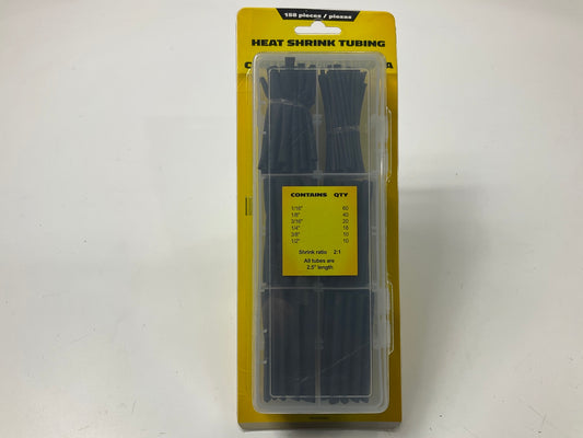 Pilot EL-180 2.5'' Heat Shrink Tubes, Black, 158 Piece Heat Shrink Tubing Pack