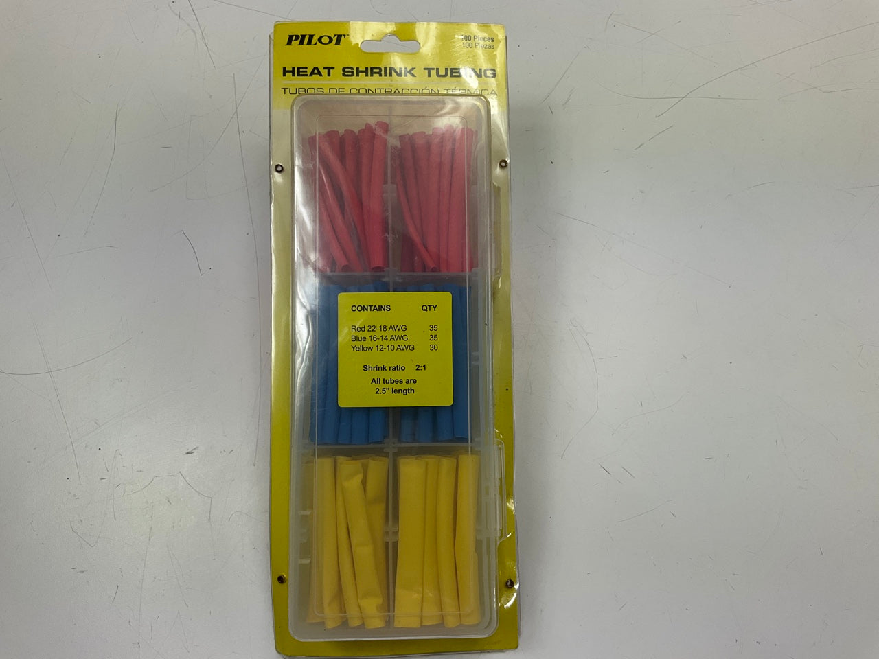 Pilot EL-181 Heat Shrink Tubing Kit For 10-22AWG, 2.5'' Length, 100 PCS