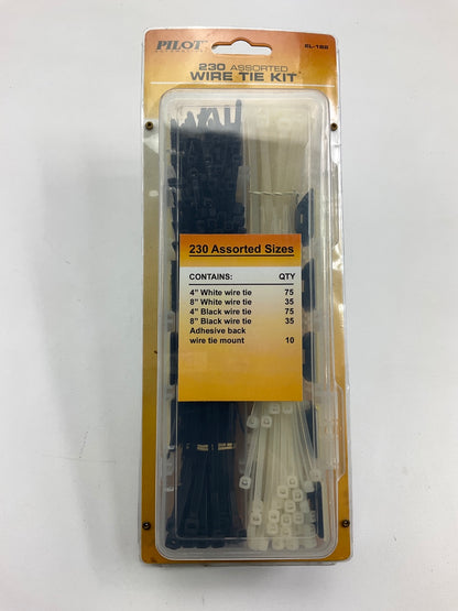 Pilot EL-182 230-piece Set Assorted Black And White Wire Tie Kit, Zip Ties