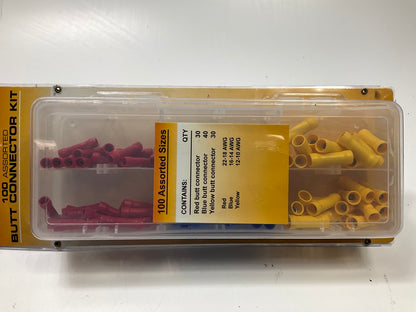 (10) Pilot EL184 100-Piece Butt Connectors Kit: Red, Blue Yellow Butt Connectors