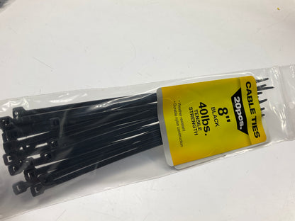 (12) Pilot EL-301 Cable Zip Ties 8'', 40 Lb Tensile Strength, 20/Pack, 240 Total