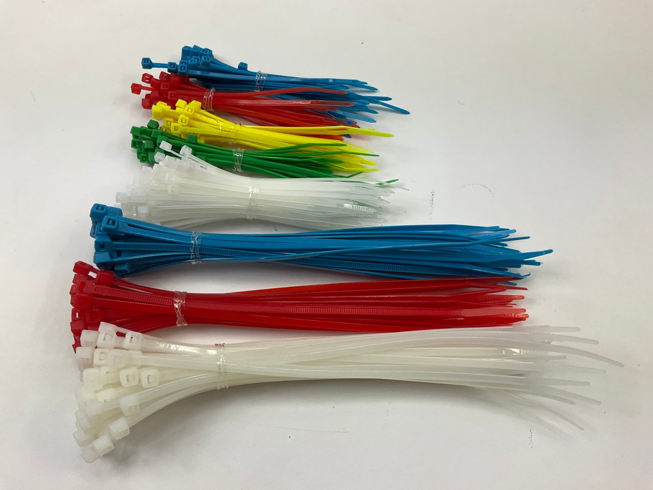 300 Pcs Mixed Zip Ties, 4'' And 8'' Long, Different Colors + Free Electrical Tape