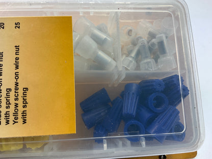 105 Pieces Wire Twist Connectors 22-14 AWG Caps Nuts Assortment Kit Set Pilot