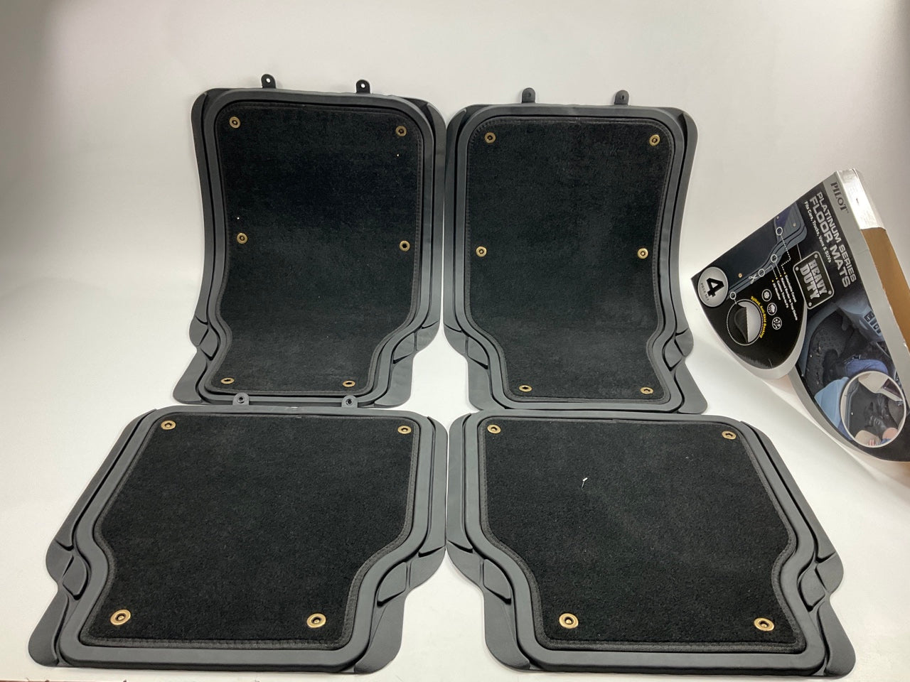 Pilot FM-09E Universal Rubber Heavy Duty Car Interior Floor Mats - Black