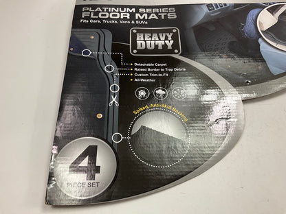 Pilot FM-09E Universal Rubber Heavy Duty Car Interior Floor Mats - Black