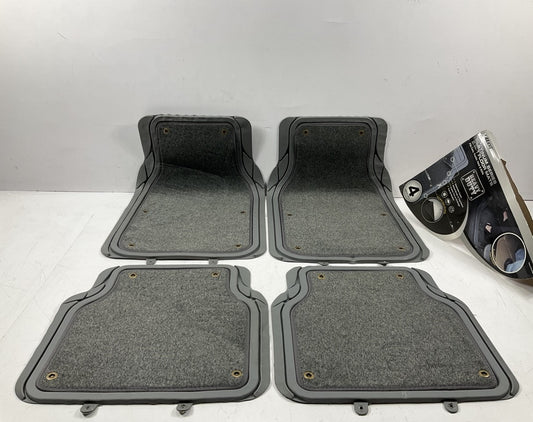 Pilot FM09G 4-piece GRAY Floor Mats, Cut-To-Fit, Rubber & Carpet, UNIVERSAL