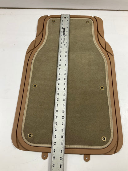 Pilot FM-09T Universal Trim-To-Fit Heavy Duty Carpet Tan Floor Mats, 4-Piece Set