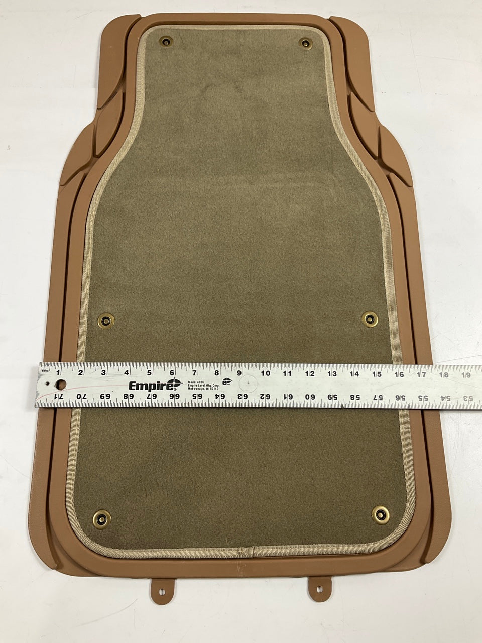 Pilot FM-09T Universal Trim-To-Fit Heavy Duty Carpet Tan Floor Mats, 4-Piece Set