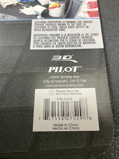Pilot FM-404G - Heavy Duty Gray Cargo Mat, Durable Rubber, 34.5'' X 27''