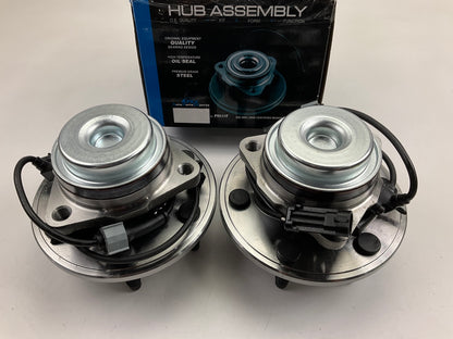 (2) Pilot 515053 Front Wheel Hub Bearing W/ Sensor RWD