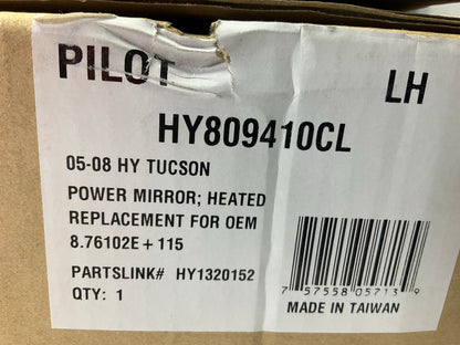 Pilot HY809410CL Left Heated Power Mirror For 2005-2009 Hyundai Tucson
