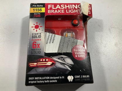 Pilot IL-1156-15RBK Flashing LED Brake Light Lamp Bulb (1156) - 2 Pack