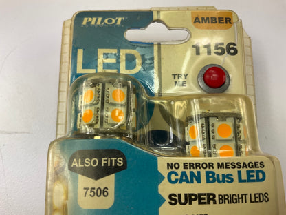 Pilot IL-1156A-15 Amber LED Light Bulb (7506), 12V, 50,000HRS, 5050 SMD