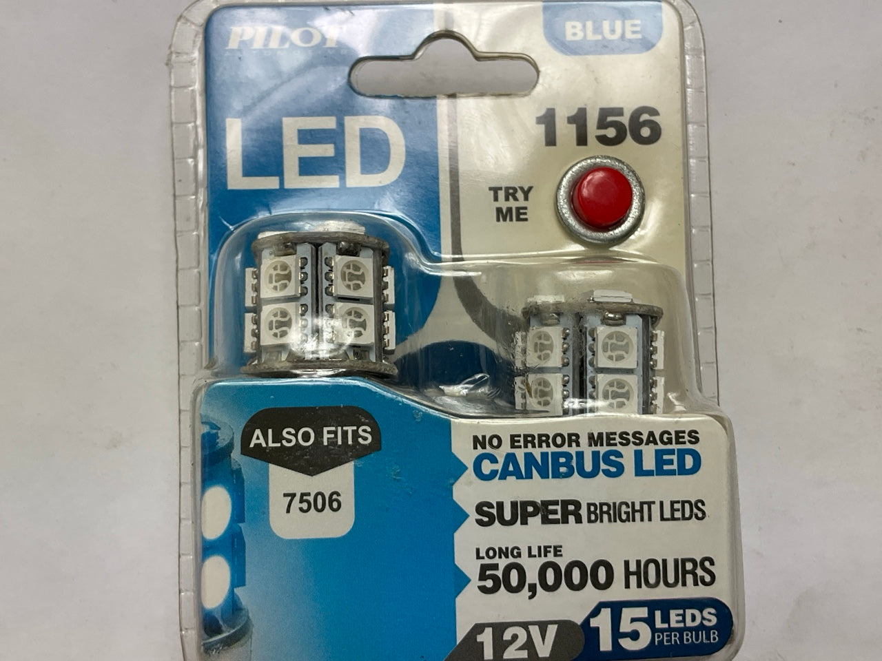 Pilot IL-1156B-15 - BLUE 1156 LED Stop/Tail Light Bulbs, (7506), 12V, 50,000HRS