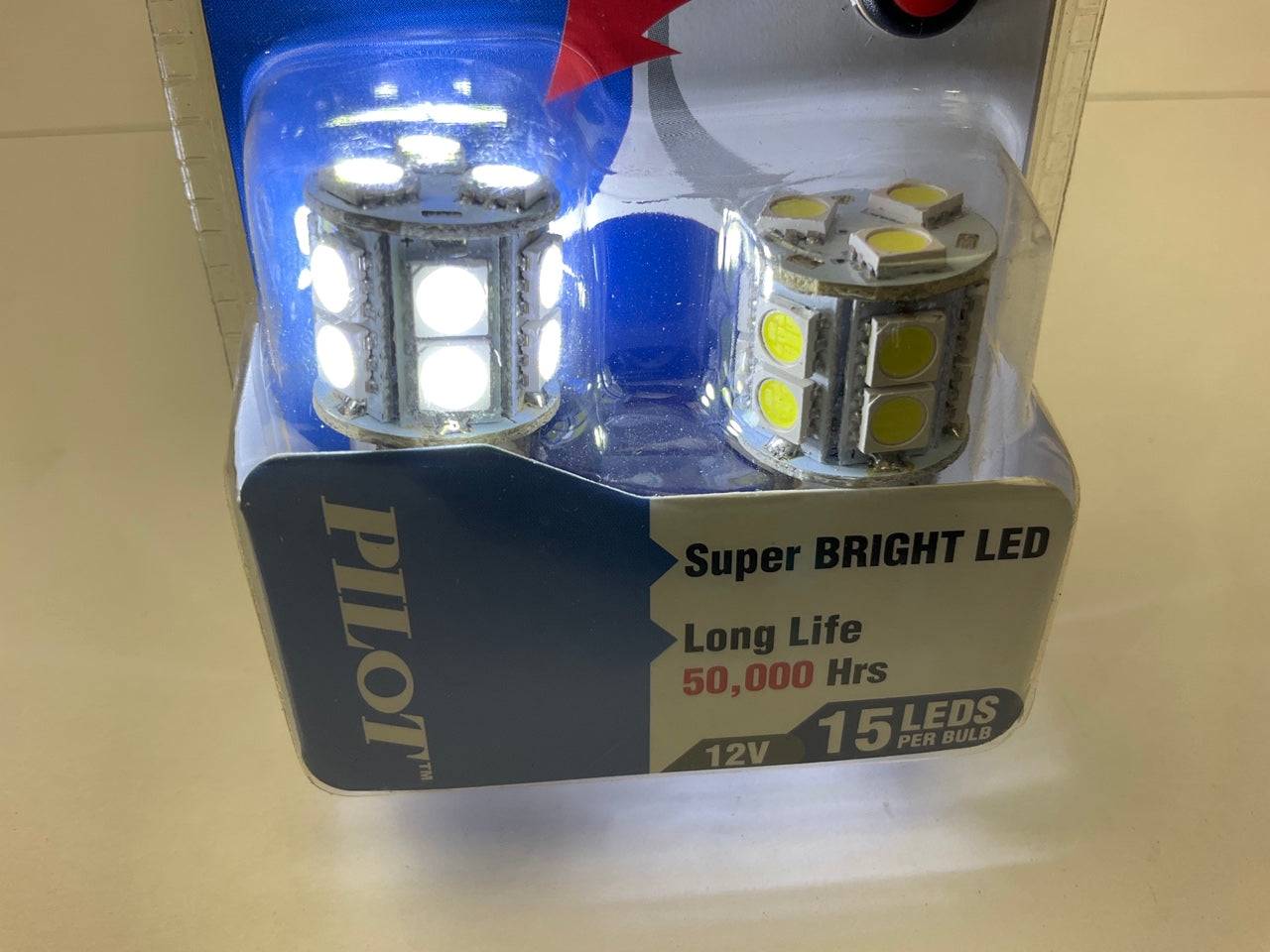 Pilot IL-1156B-15 - White LED Stop/Tail Light Bulbs, (7506), 12V, 50,000HRS